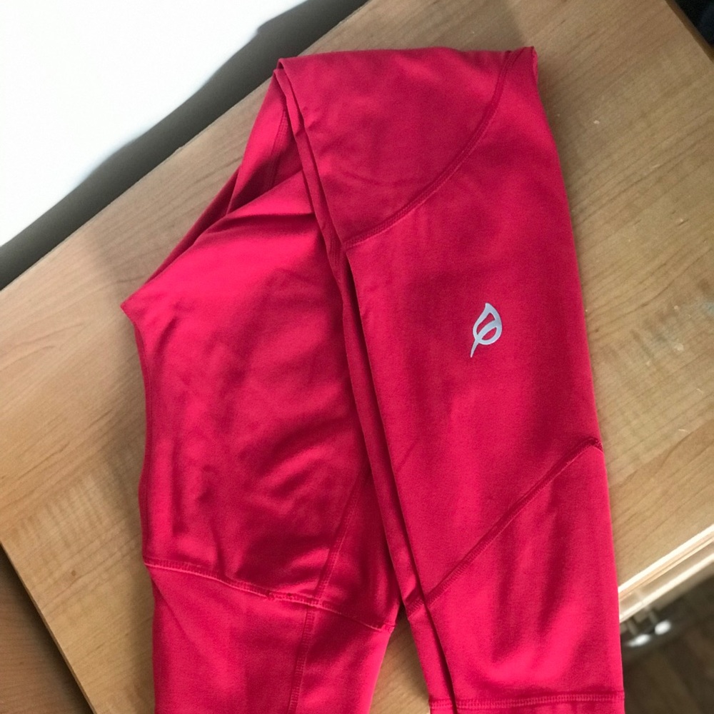 P’Tula Alainah leggings w/ POCKET! Hot Toddy Red!